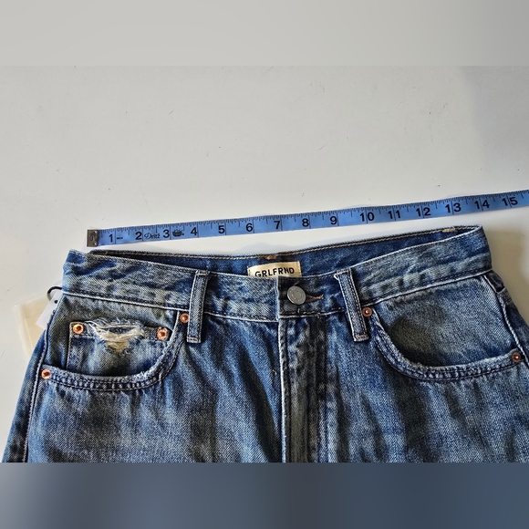 GRLFRND Luna Mid Rise Baggy Wide Leg Jeans Size 24 - Picture 9 of 11